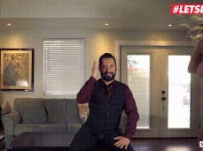 Kenzie Taylor in booty jorts gets her ass spanked by skeezy boss gif