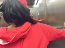 Sex in a public elevator with hot step sis gif